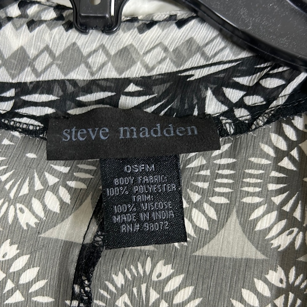 Steve Madden Black & White Pattern Open Front Kim… - image 5